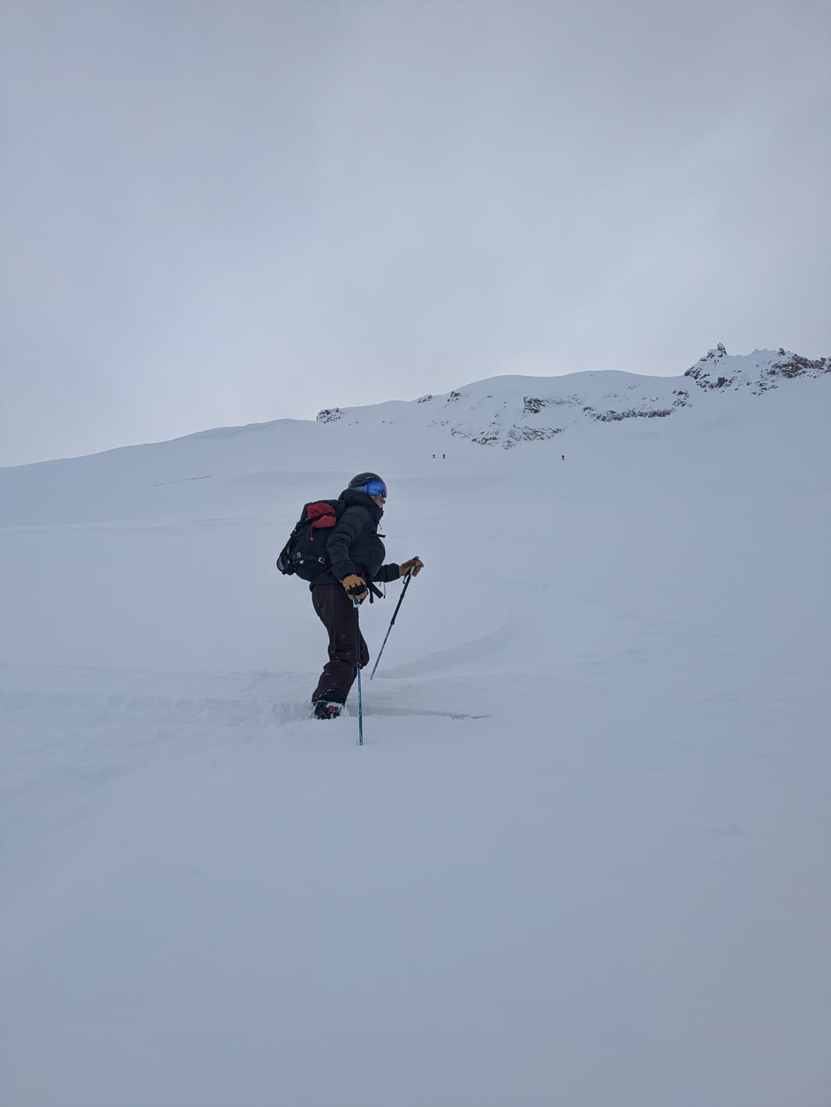 Clouds came in at 2pm. Snow was all time 
