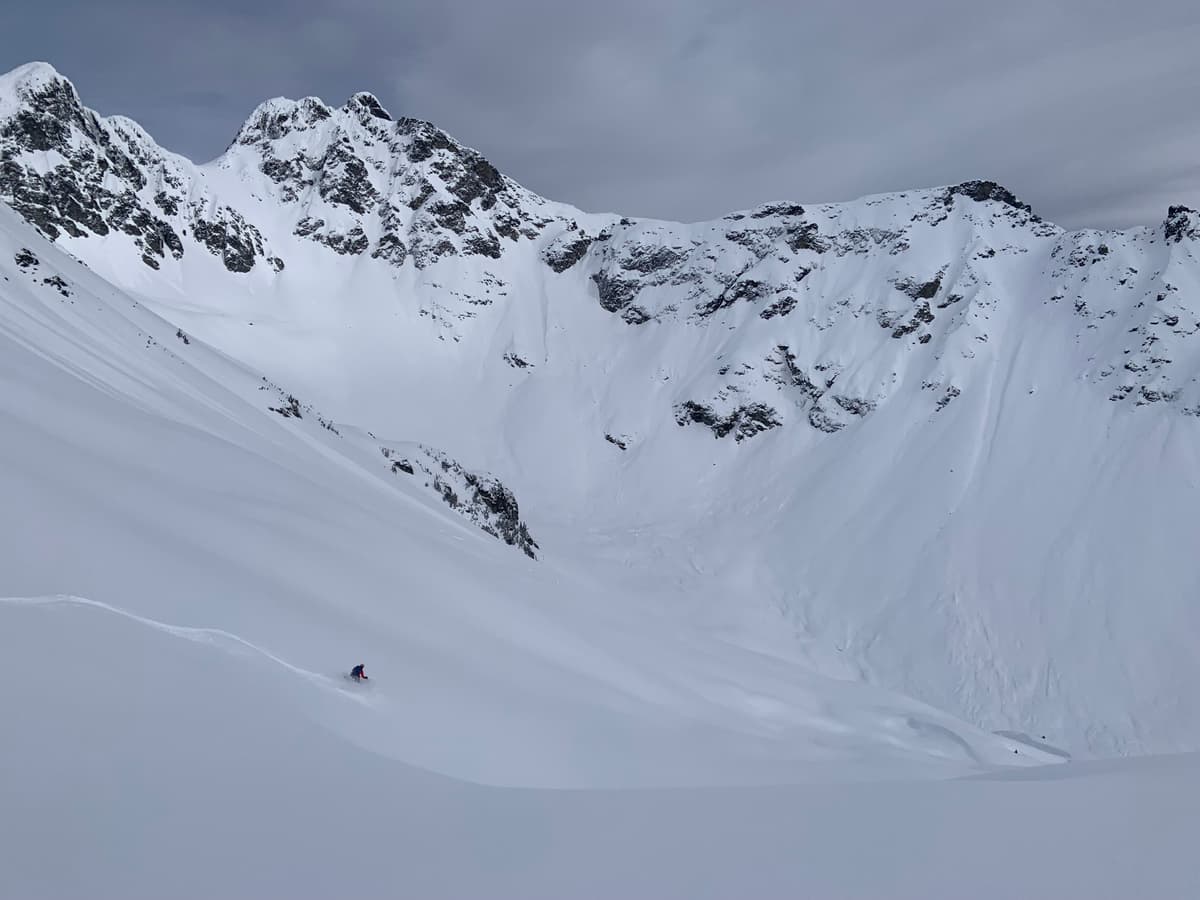 East aspects skied well, no crust on Feb 15th