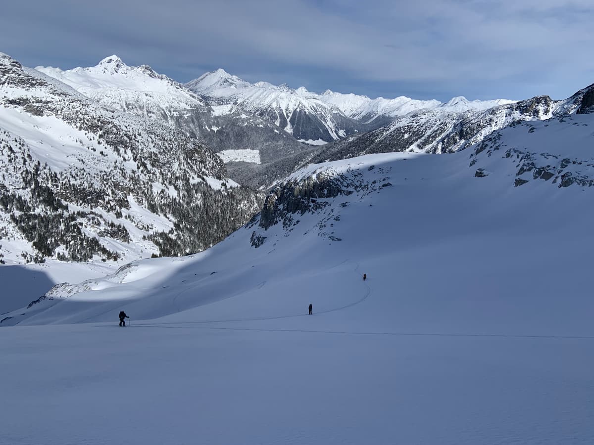 Tzil glacier skied incredible well, with 30 cm of fresh cold powder. 