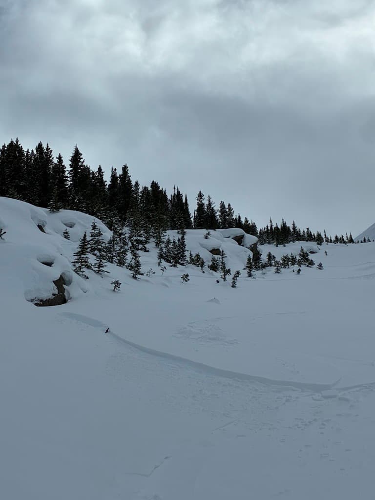 north slide path, good snow
