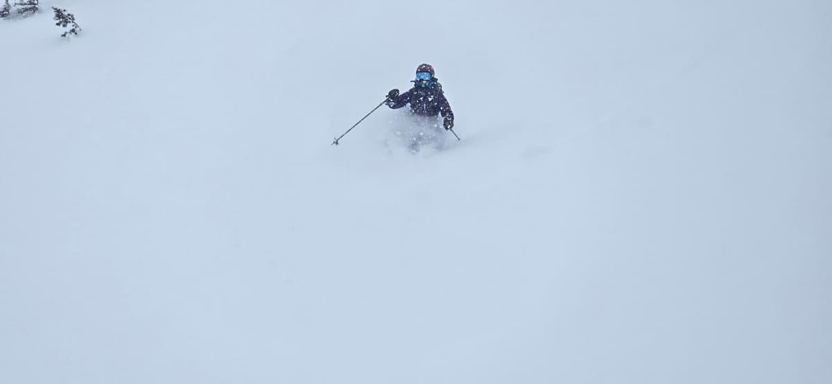 Ski down Glacier crest (west face) in a good amount of powder
