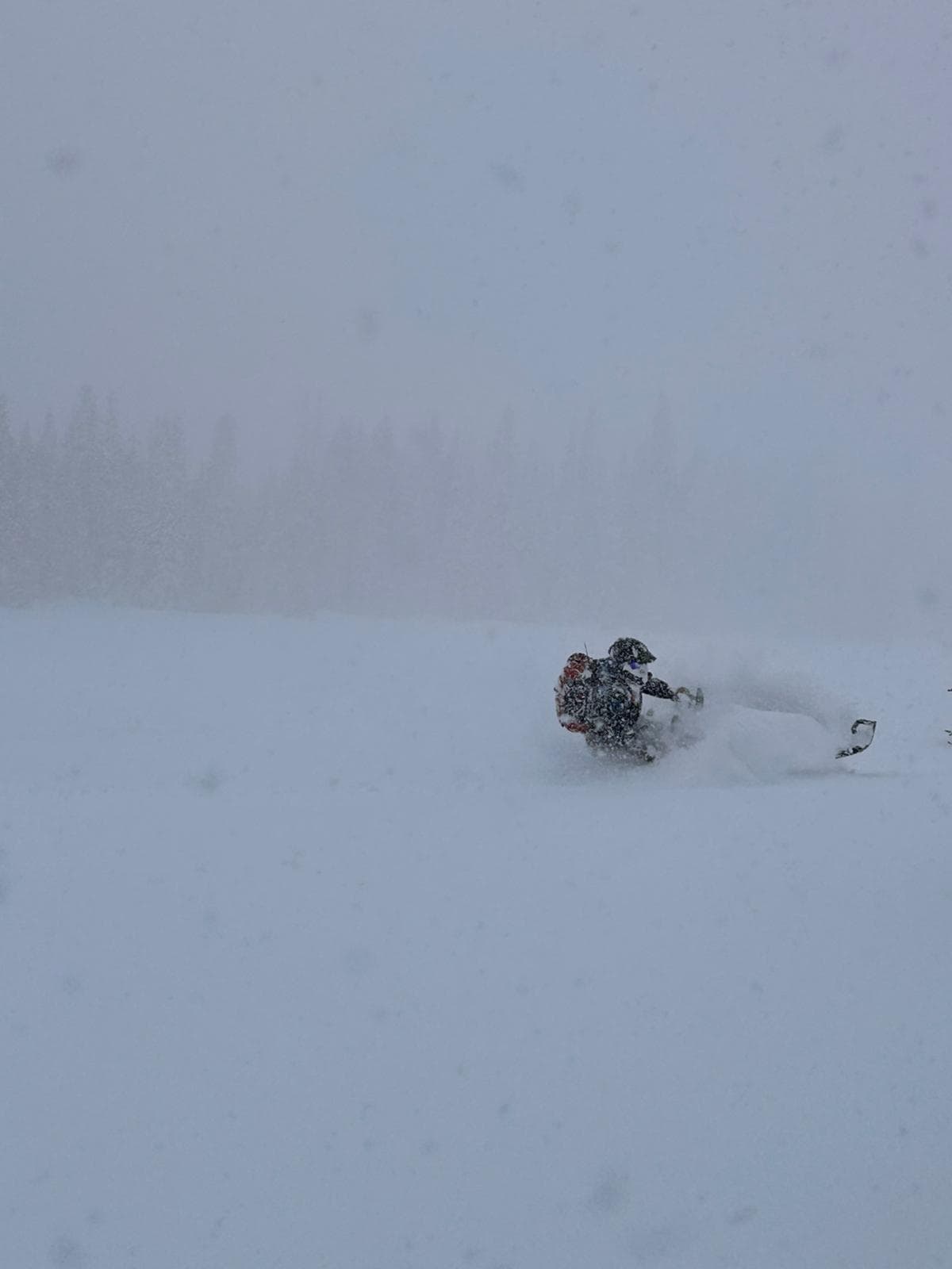 Low vis, deeeeeep pow fun
