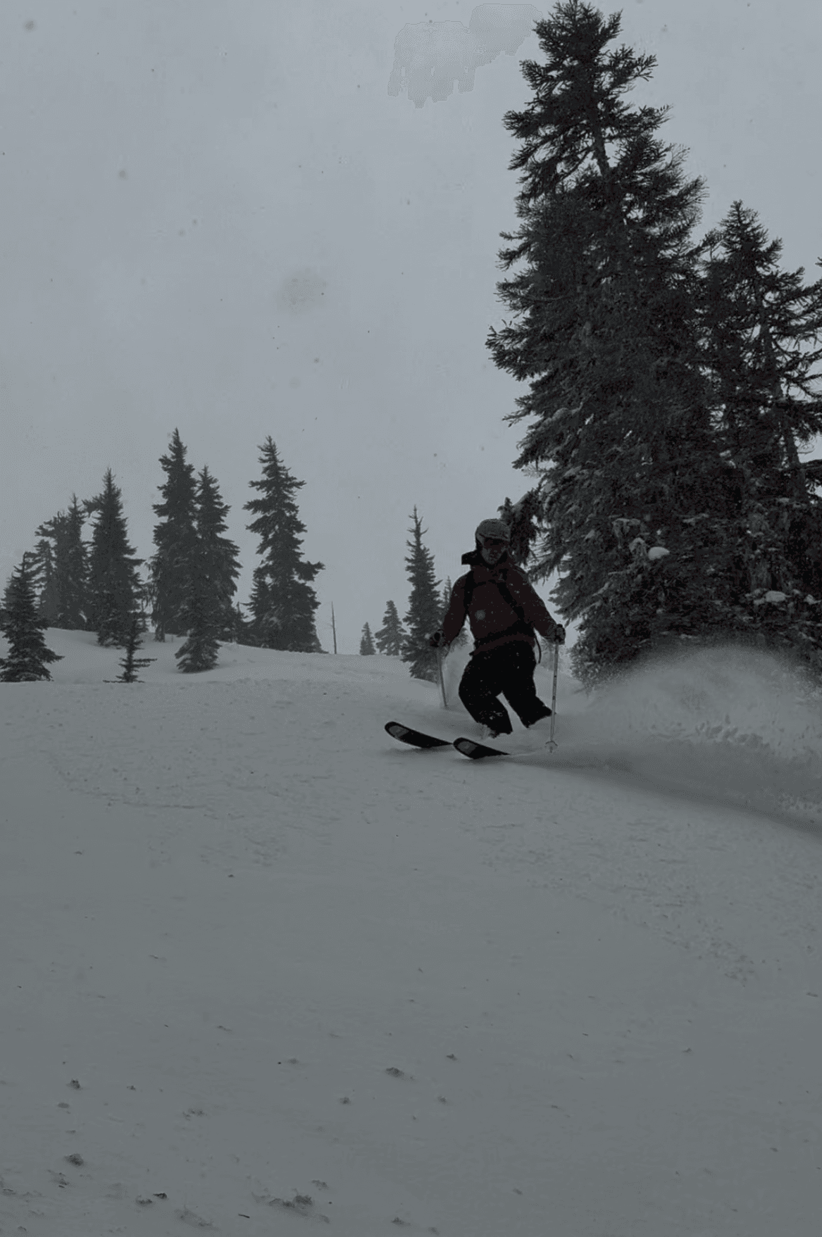 Good skiing can be found in sheltered areas