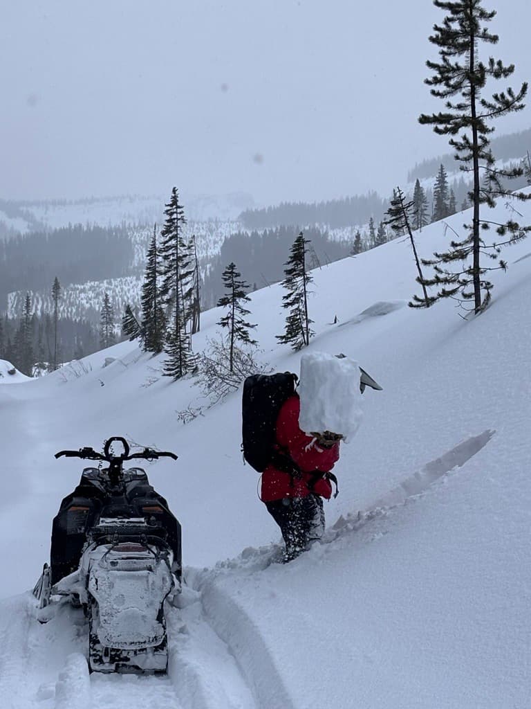 In open areas, the softer snow has started to become a wind slab