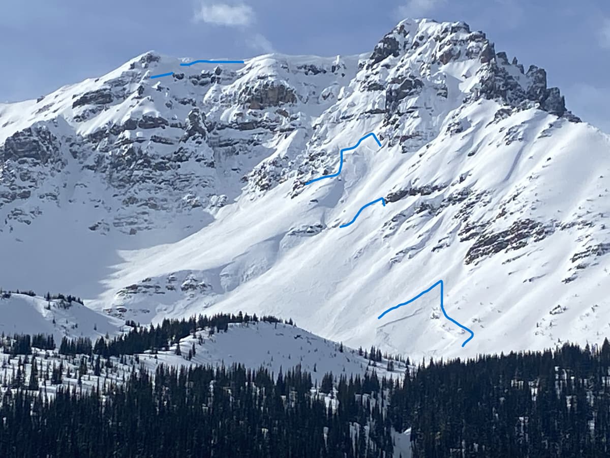 Bow Summit (West Bow Peak 2x sz 2-2.5 NE-E 2350-2700m