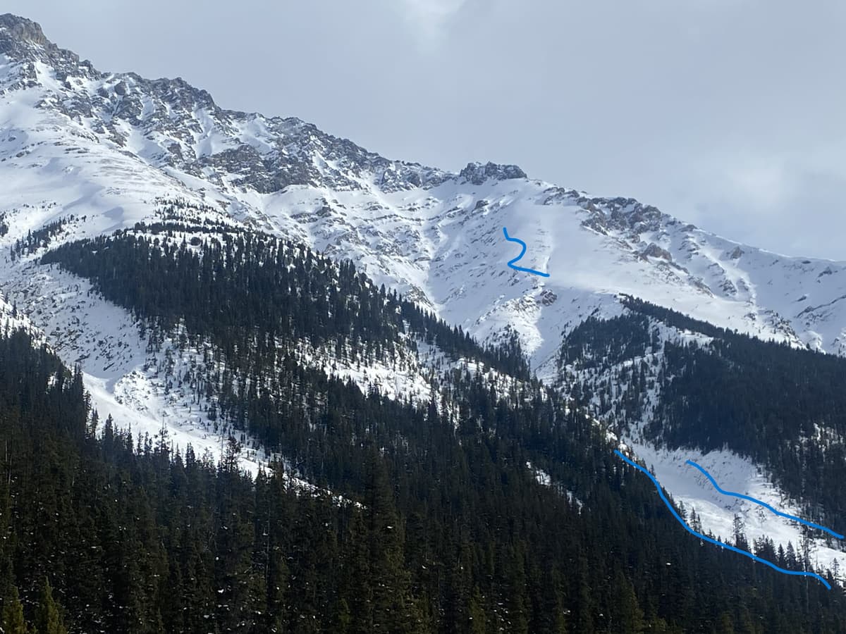 Mt Silverhorn - Hwy Path sz 2.5 2500m West/ NW