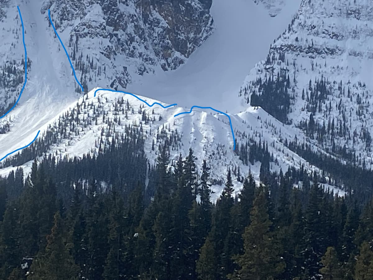 Mt Chephren Moraines sz 2.5 200m NE