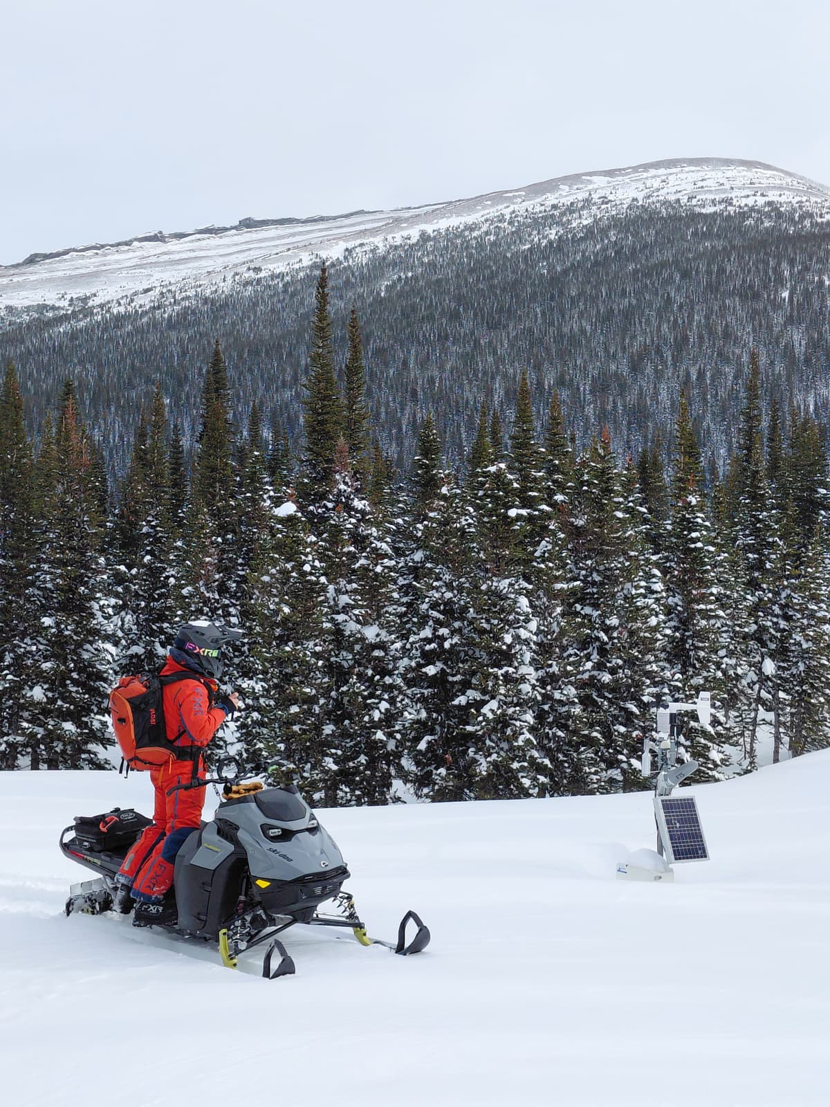 Watch out for the weather station, the snowpack is getting quite deep