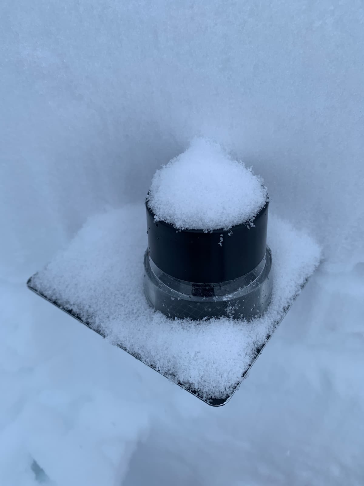 Steady snow throughout the day, 