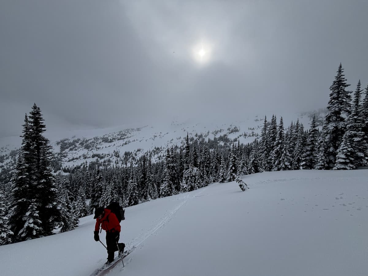Looking towards flatiron peak in flatiron bowl