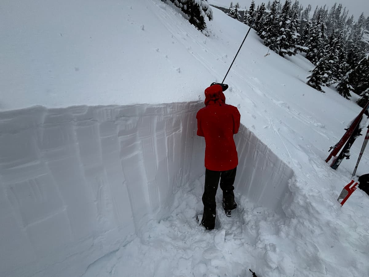 Our pit. About 140cm down. 