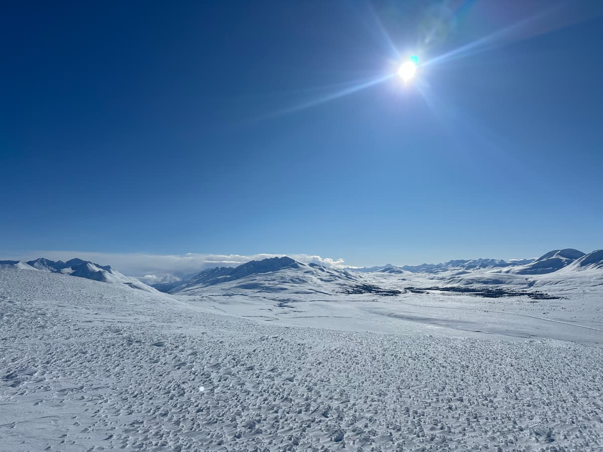 Icy crust at the top