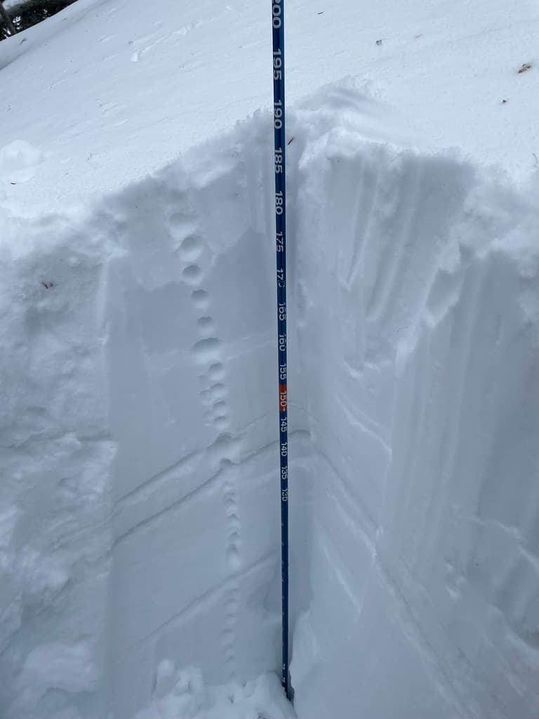 Obvious Hoar Frost layer about 55cm down