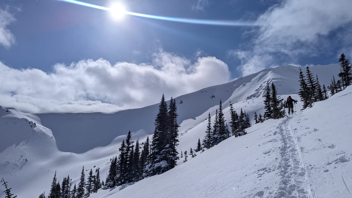 Sun was shining on us, definitely had some warmth but not enough for wet loose