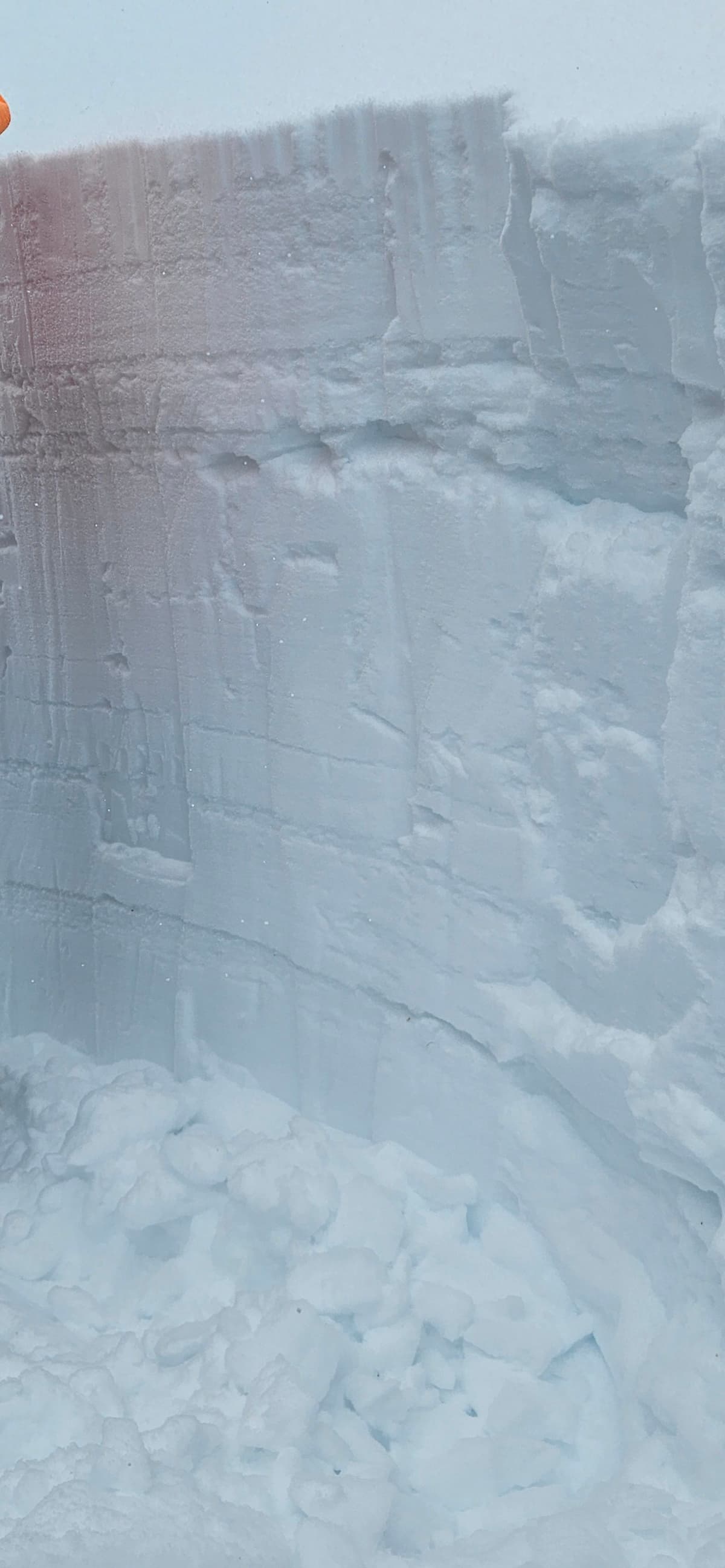 Layers of snow pit 