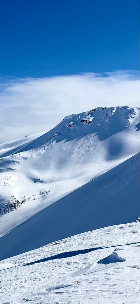 Saw a few wind slabs like this throughout the day.