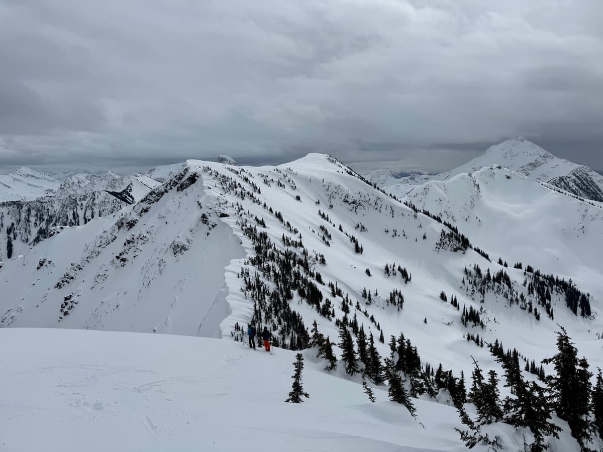 Cornices on the Goat Peak to Montana Peak ridgeline