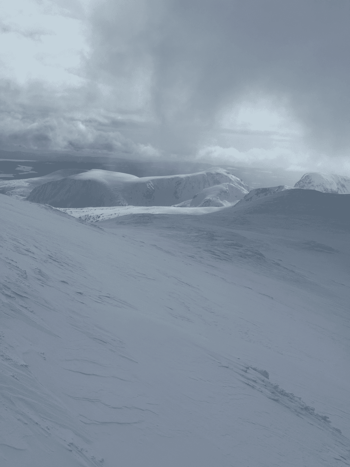 mt Cronin- ridge line S; pretty windy,