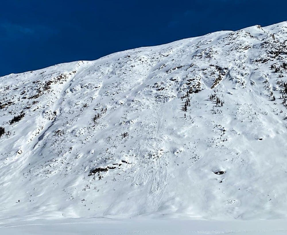 Suspect this was a small wind slab that was triggered by sun and warming today on this west facing slope.