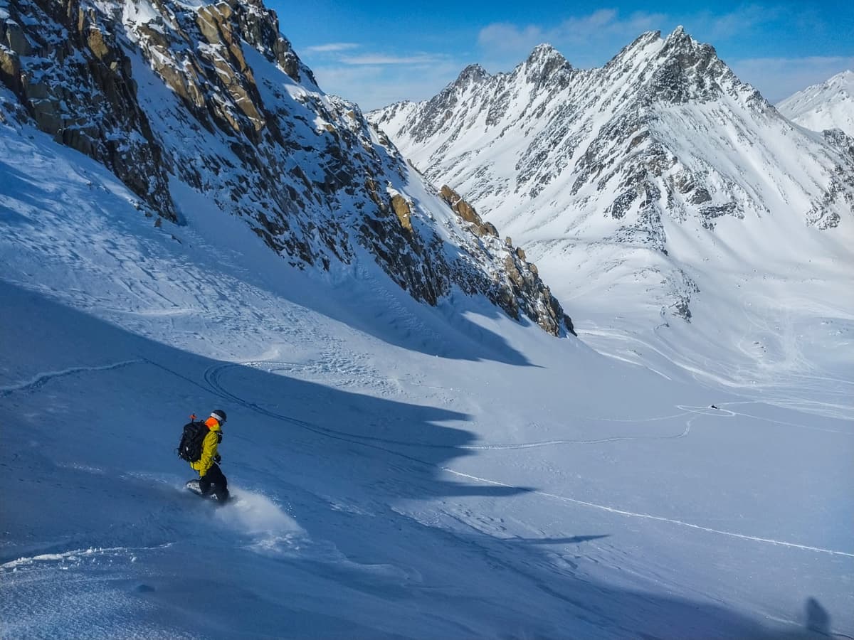 Conditions were wind affected in the high alpine but transitioned to nice soft snow lower down.