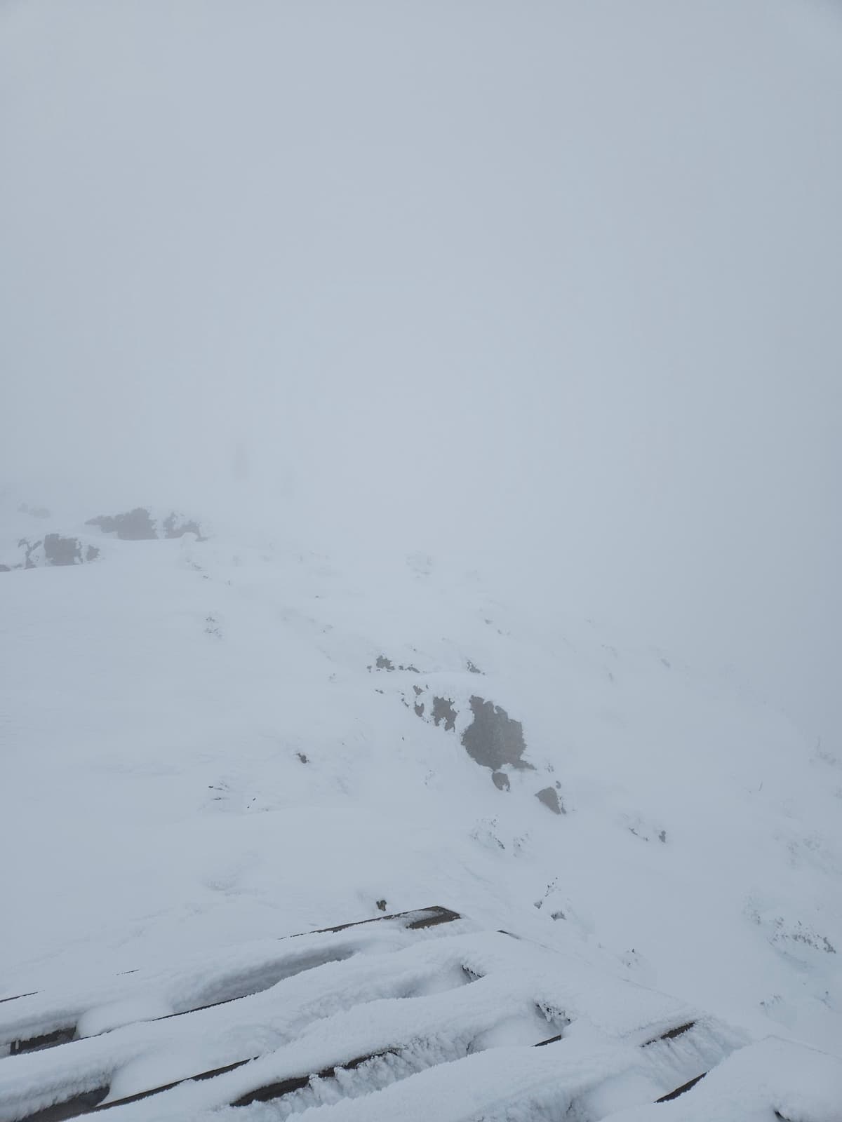 Low visibility at the summit 