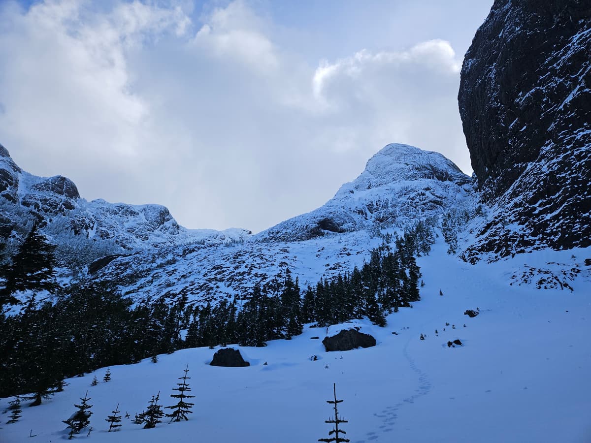 Climbers approach