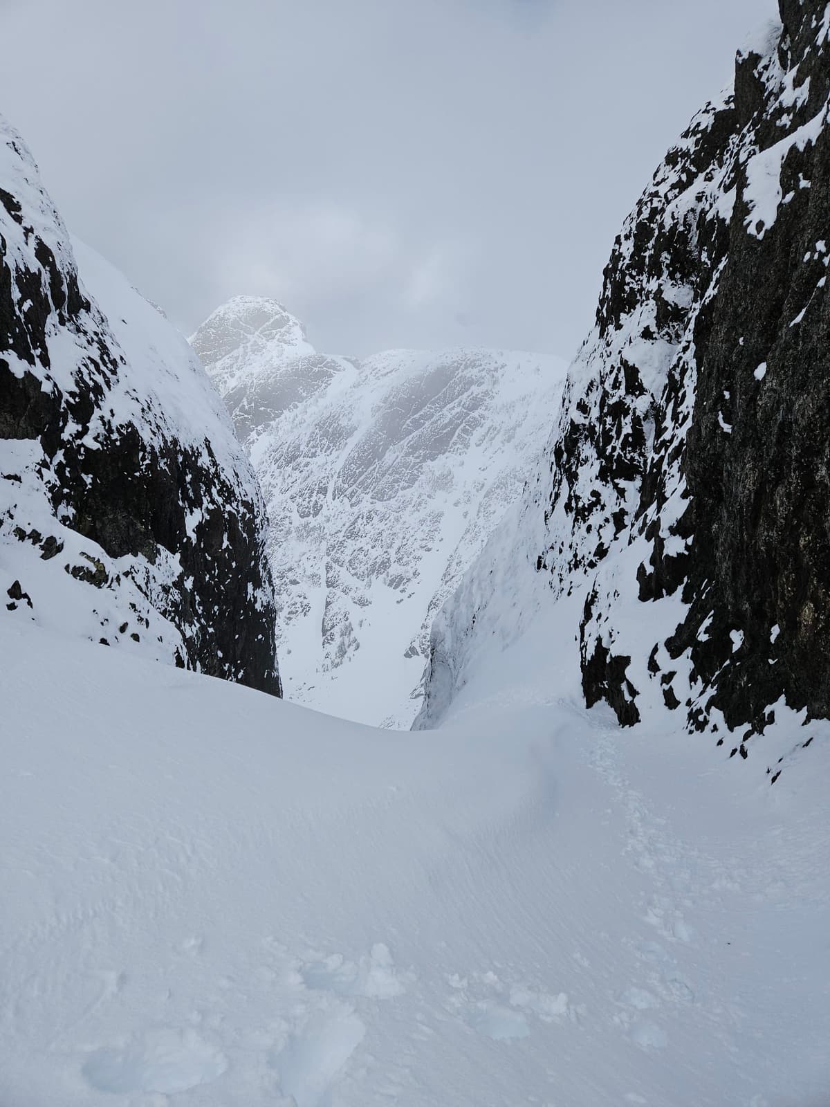 The top third of Main Gully 