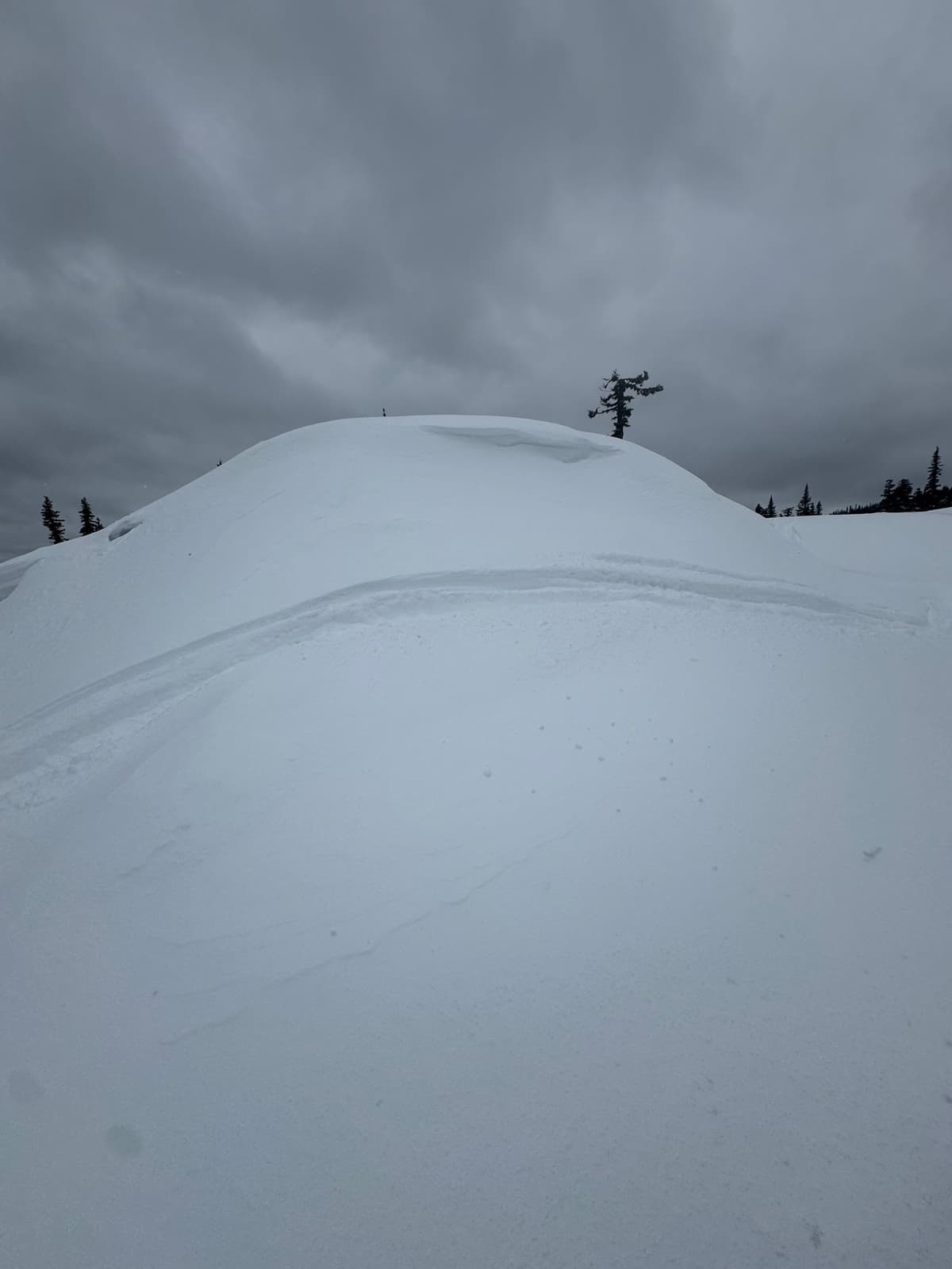 A few cm of soft snow over a hard snowpack