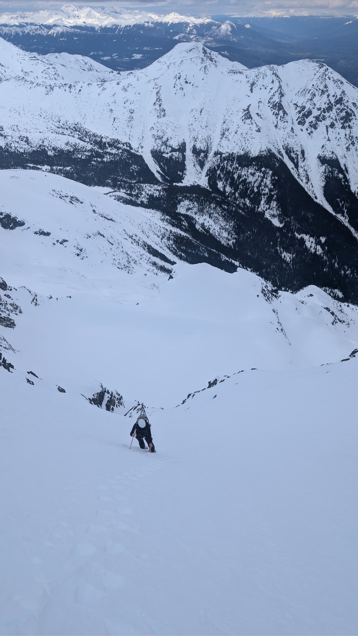 Really good boot penetration on the way up the line at 2100m