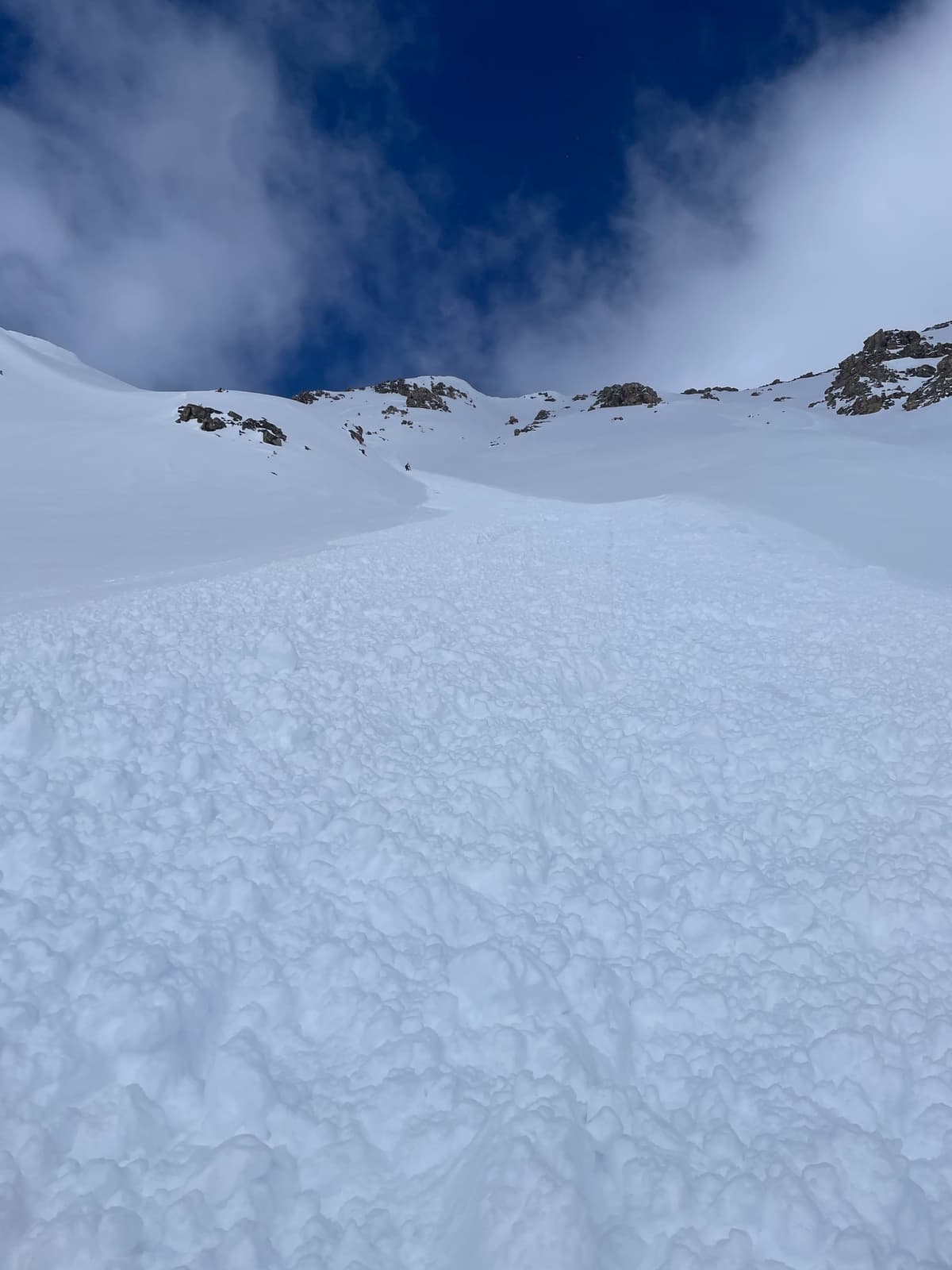 Bootpacker triggered avalanche from close to the bottom where first person was able to self arrest.