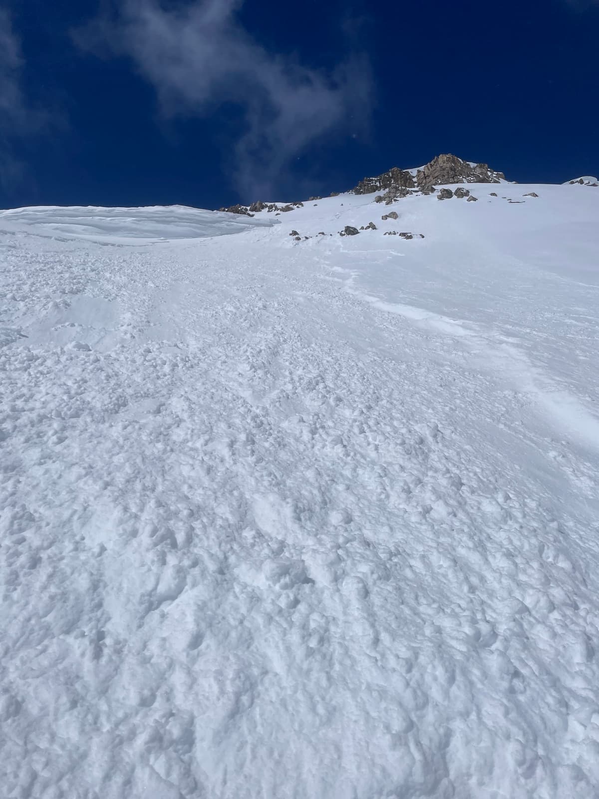 Top part of the avalanche about where the second person was able to self arrest
