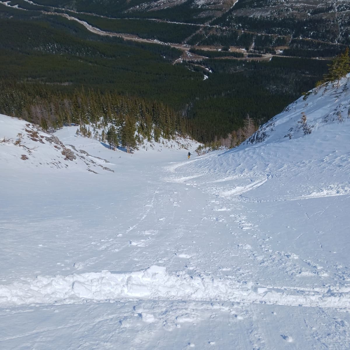 Exit to valley bottom.