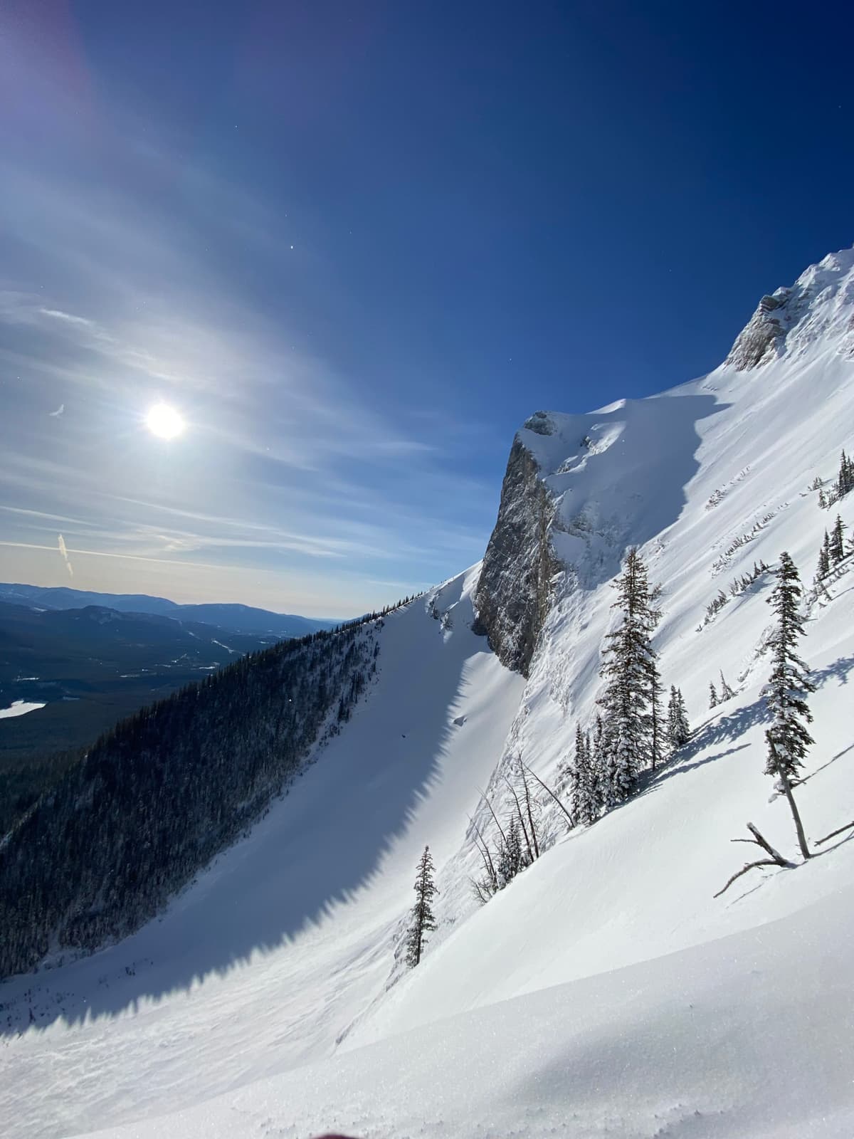 Start zone for East Face avalanche