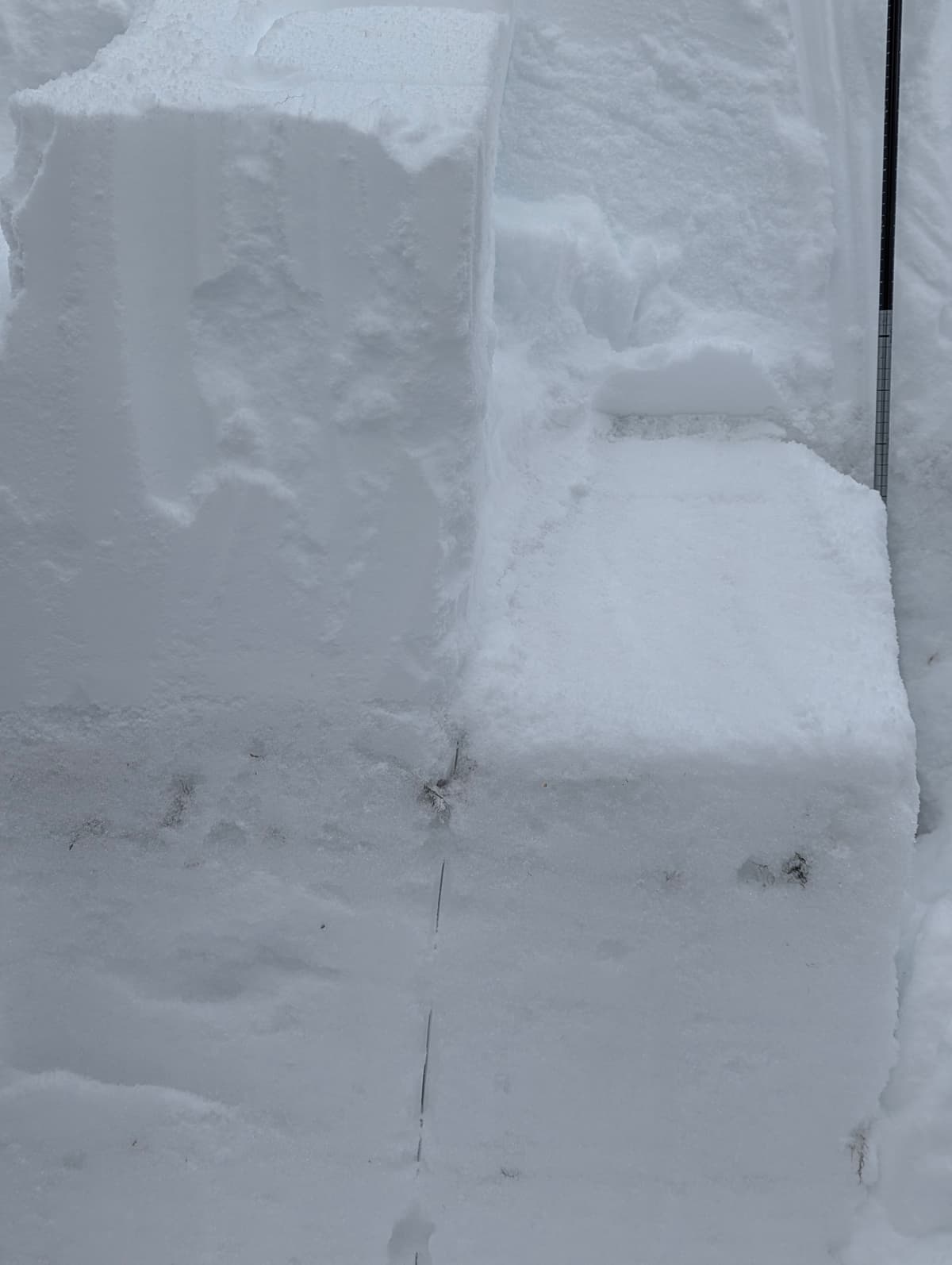 Failure point under storm slab
