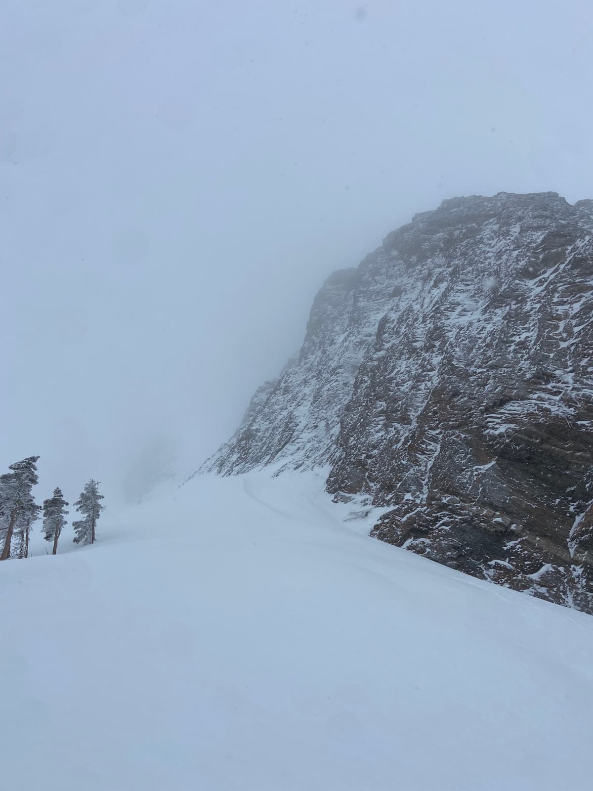 We avoided the loaded shoulders at ridge tops and entrances. 
