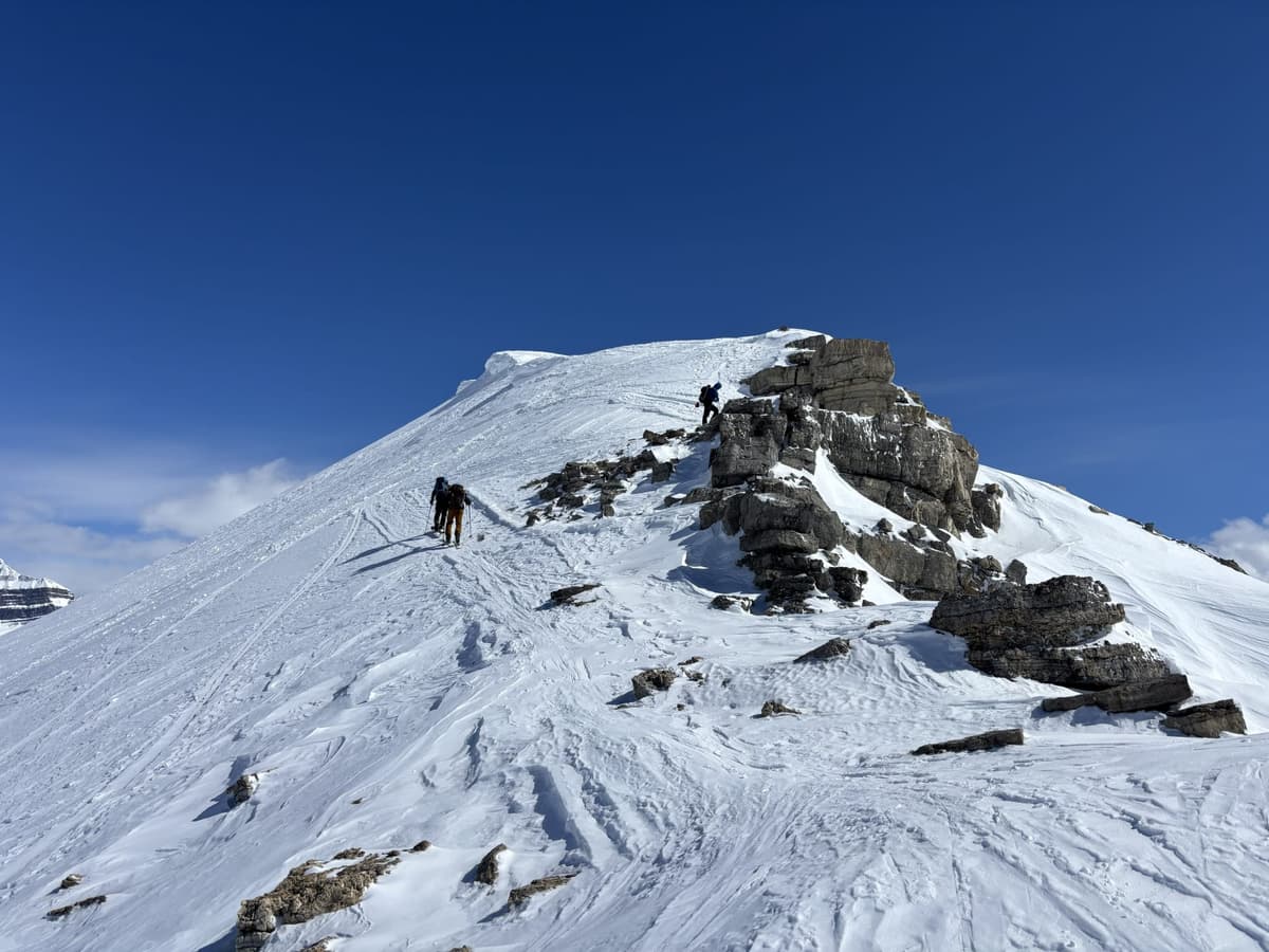 Yoho peak and fossilized / refrozen tracks