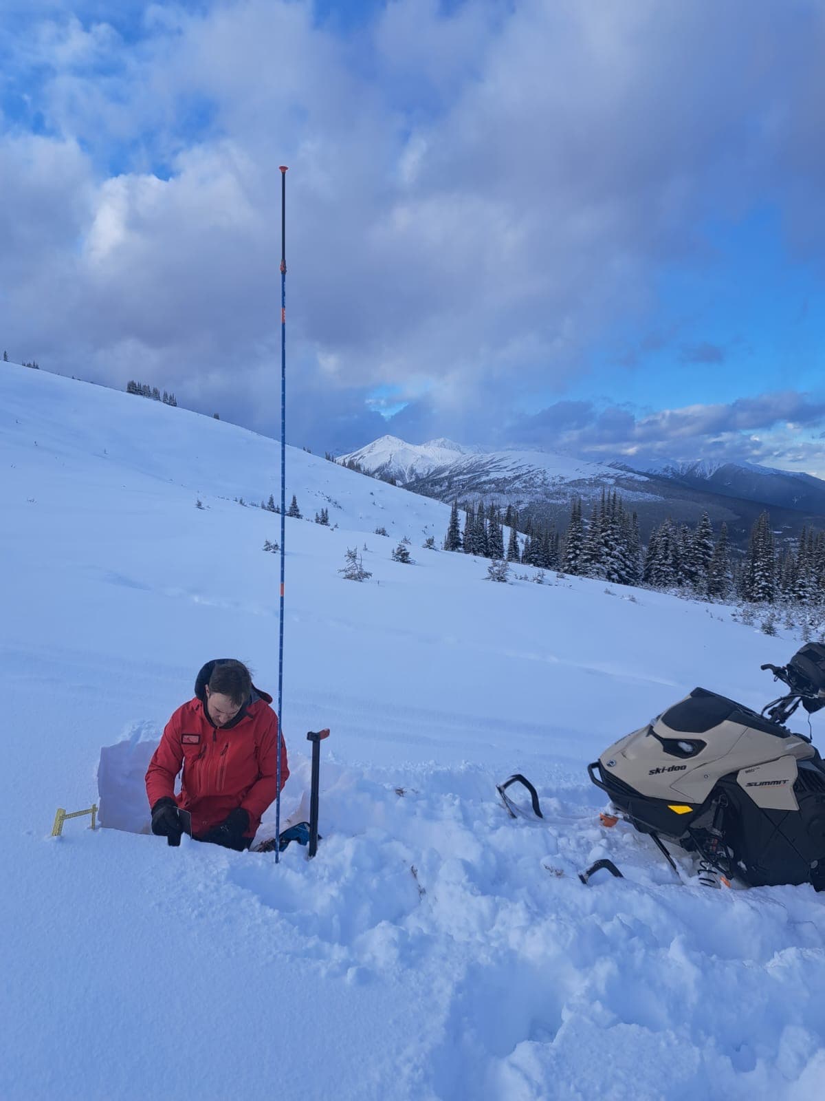 there was about 50cm in our profile at 1900 m.