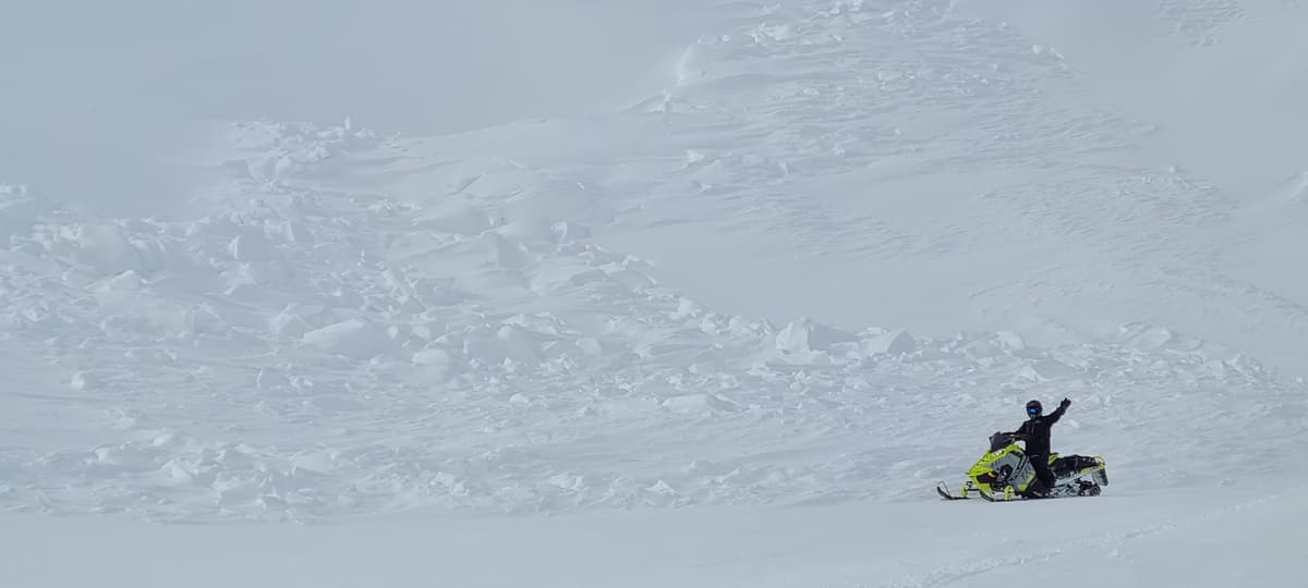 Eastern facing avalanche