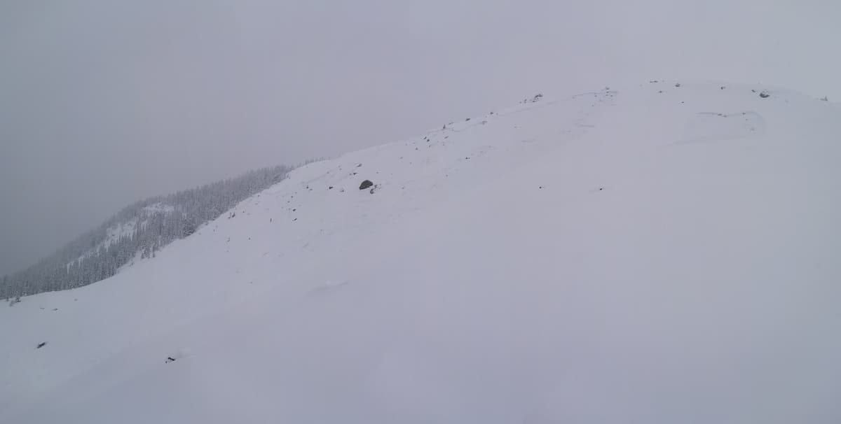 Panorama of the second slide, taken from near where it was triggered