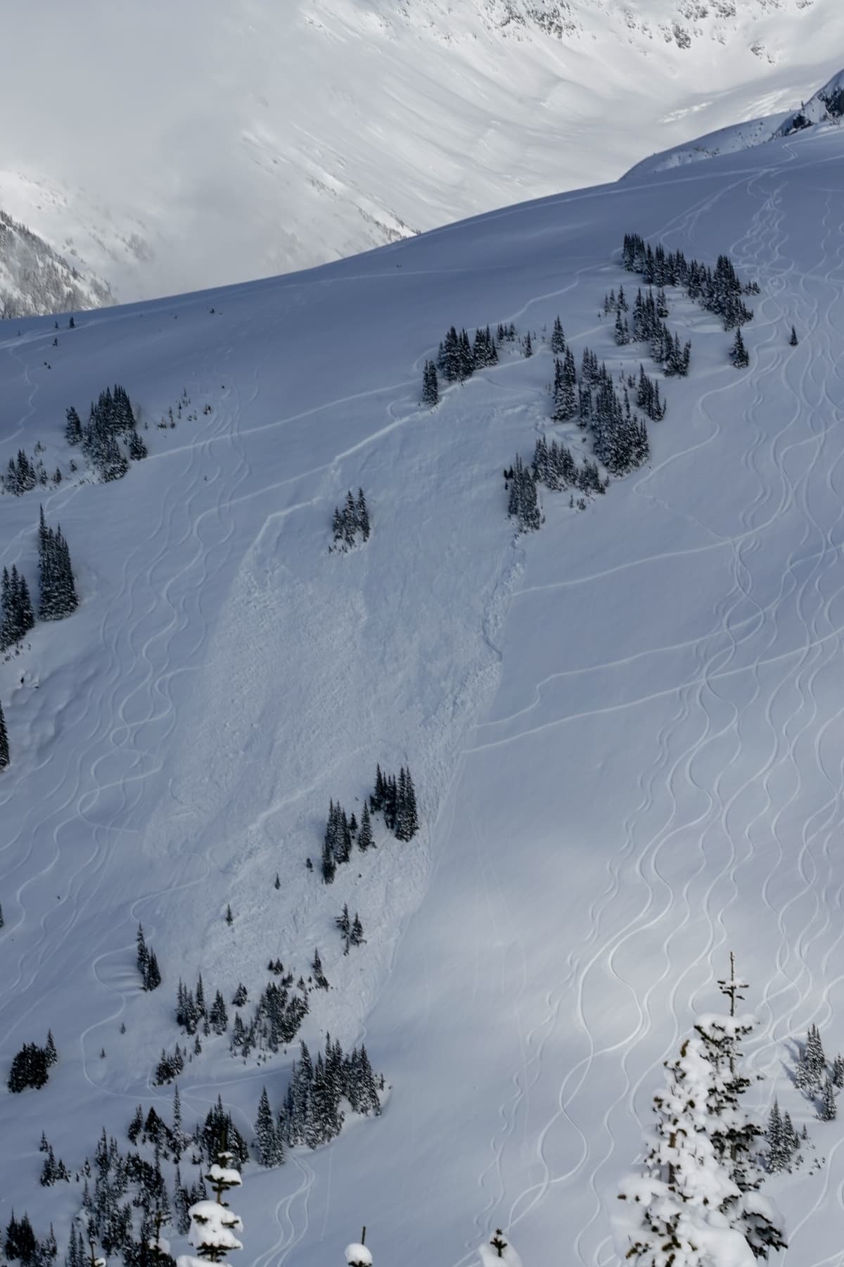 Photo taken from Flute looking back (south east) toward the slide