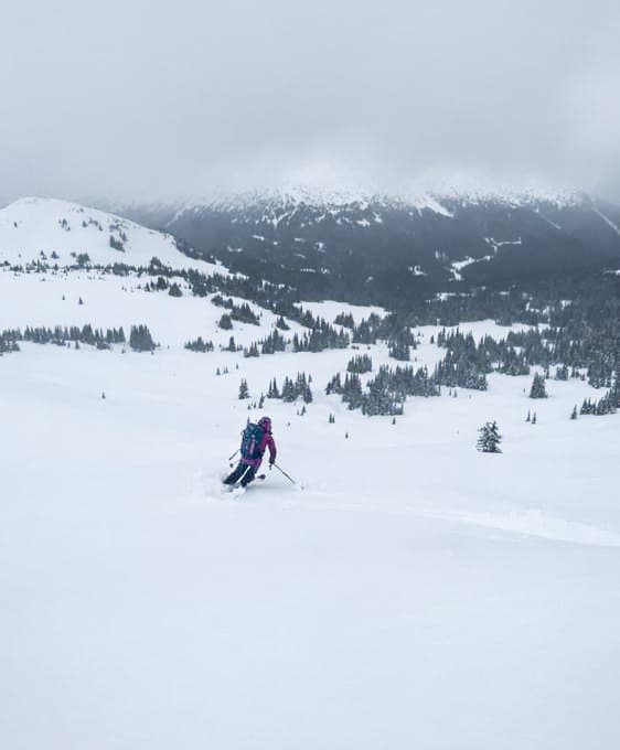 The best skiing was on north facing slopes.