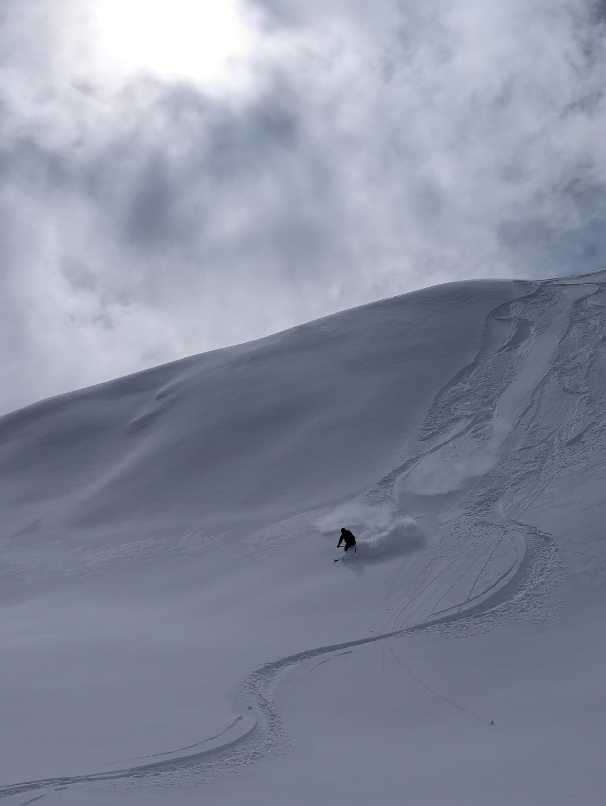 Backside of Kokanee Bowl on a NE aspect