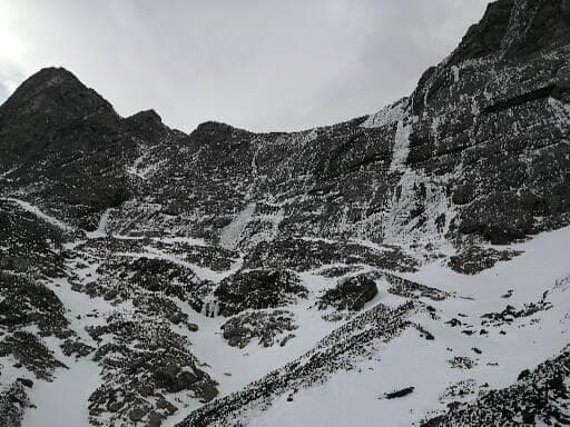 View of the climb from the approach