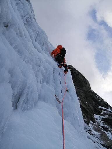 Final pitch was fat but steep and slushy