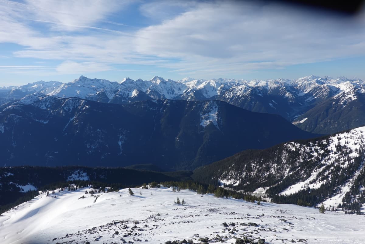Thin snowpack in the alpine