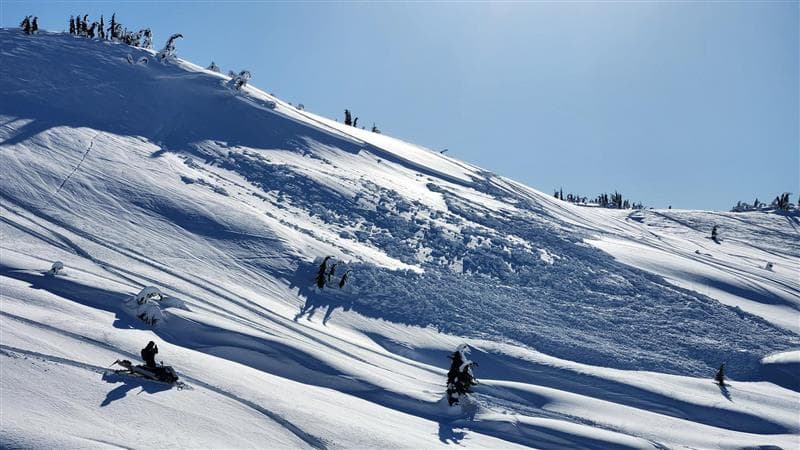 Size 2 snowmobile triggered avalanche from the weekend