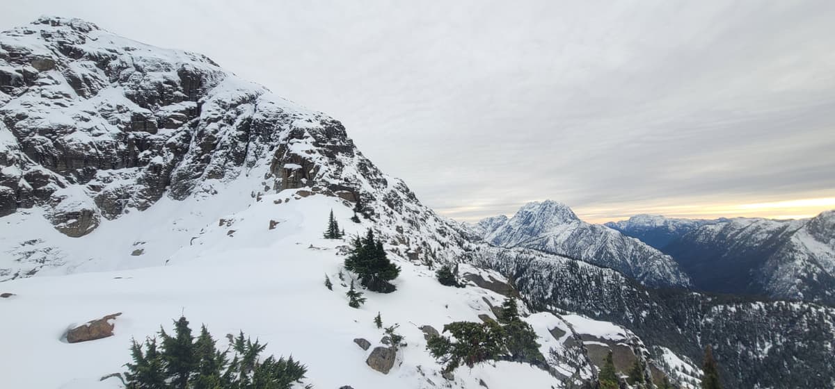Looking south to Colonel Foster from summer trail