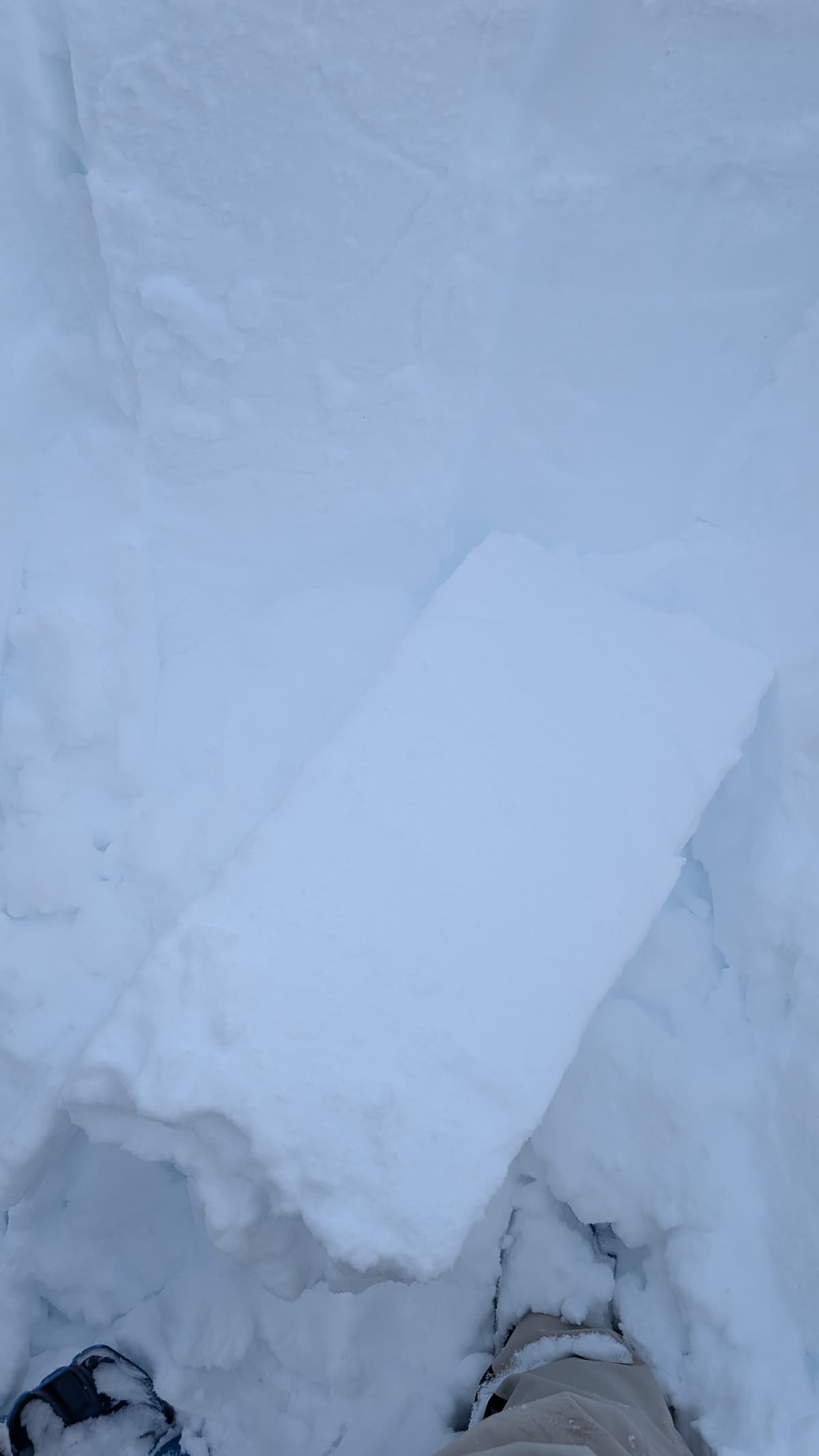 We could definitely feel the change in the snowpack and deeper it was more solid.
