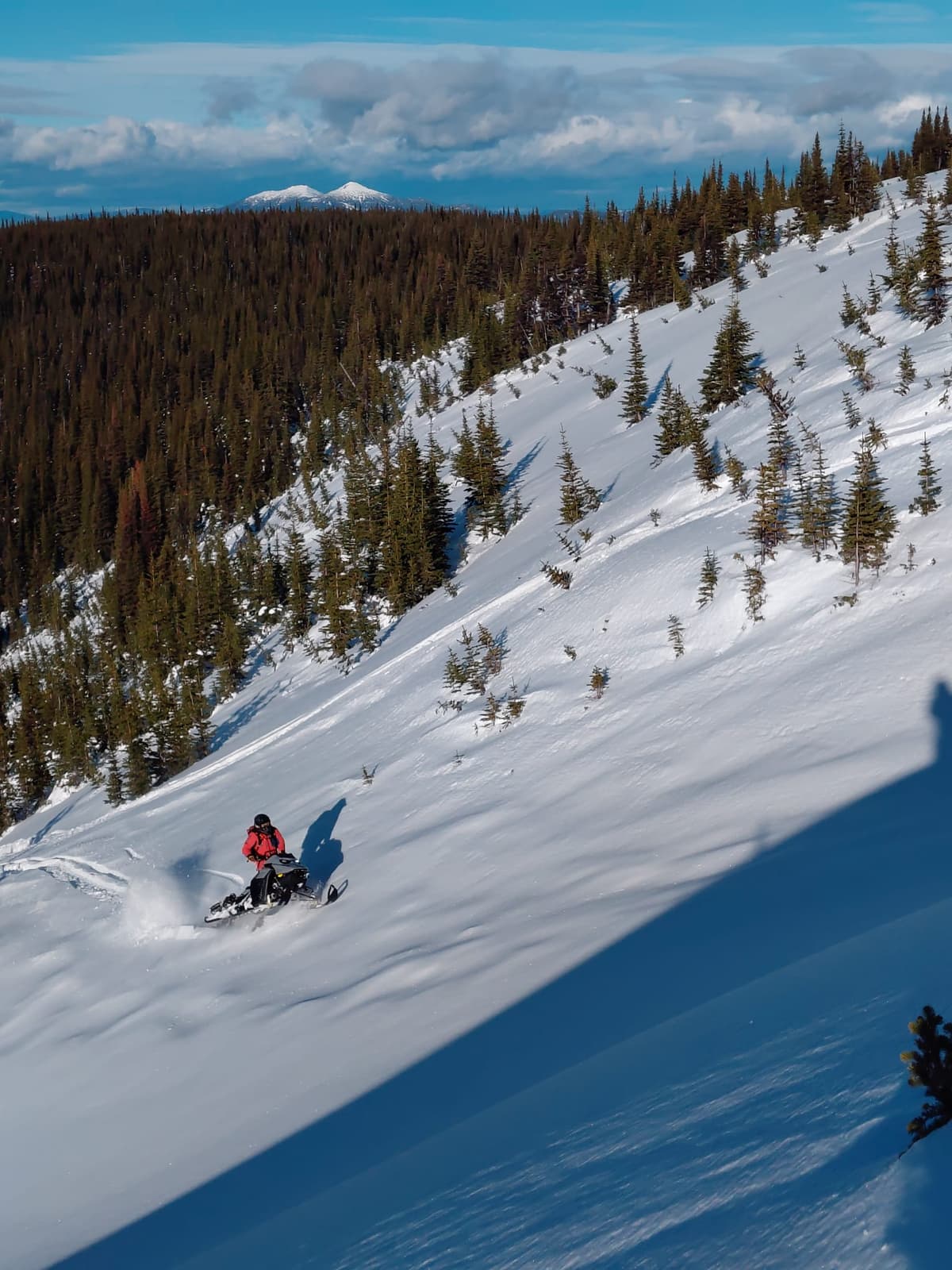 We enjoyed some steeper riding in sheltered terrain.