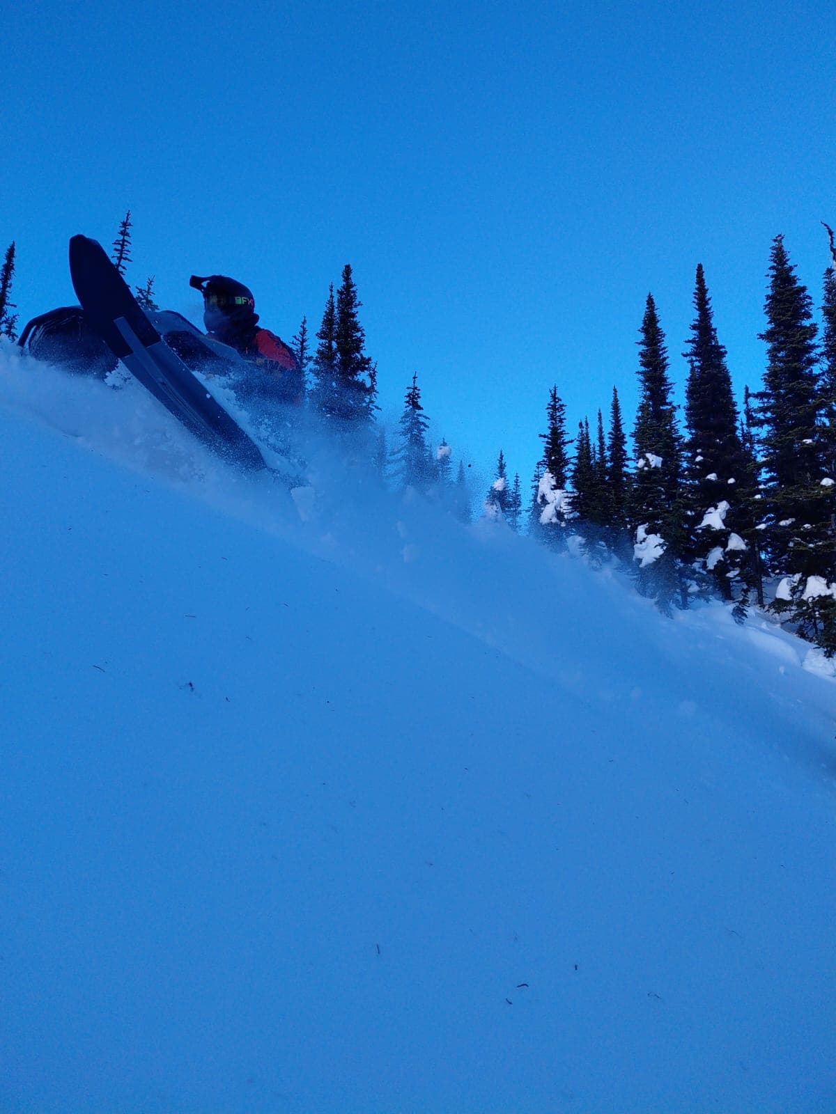 It may be a little crusty, but the sleds didn't notice! Riding still felt like powder above 1700 m.